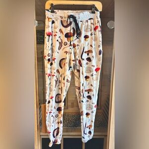 Mushroom Print Joggers women’s size XS-S